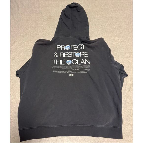 Kith Size XL Protect Restore The Ocean Hoodie Men Used - Picture 8 of 8